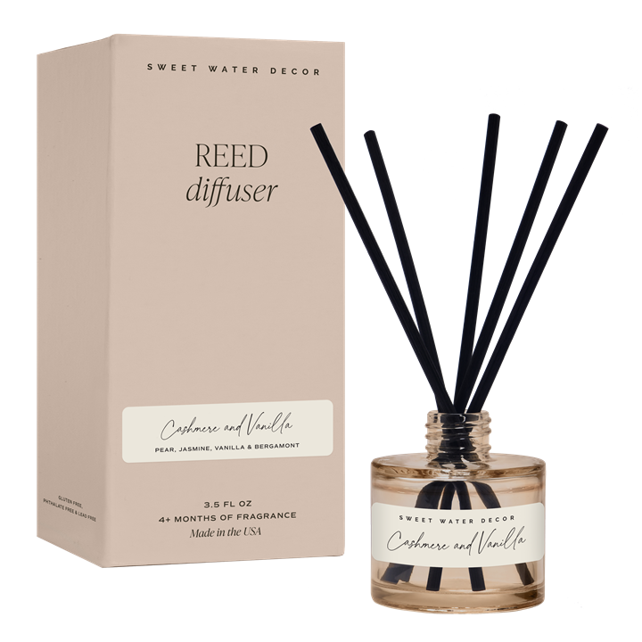 Cashmere and Vanilla Reed Diffuser - Sweet Water Decor