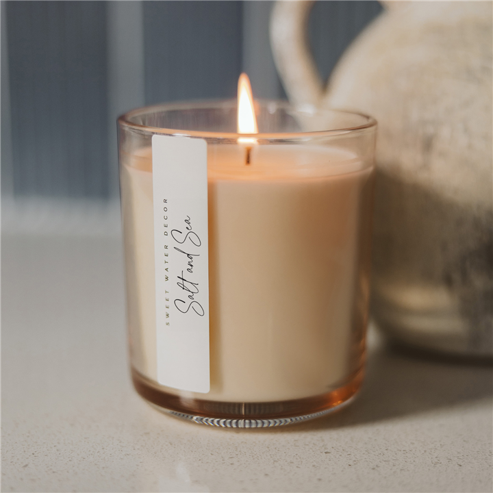 Salt and Sea 12 oz Tinted Candle - Sweet Water Decor