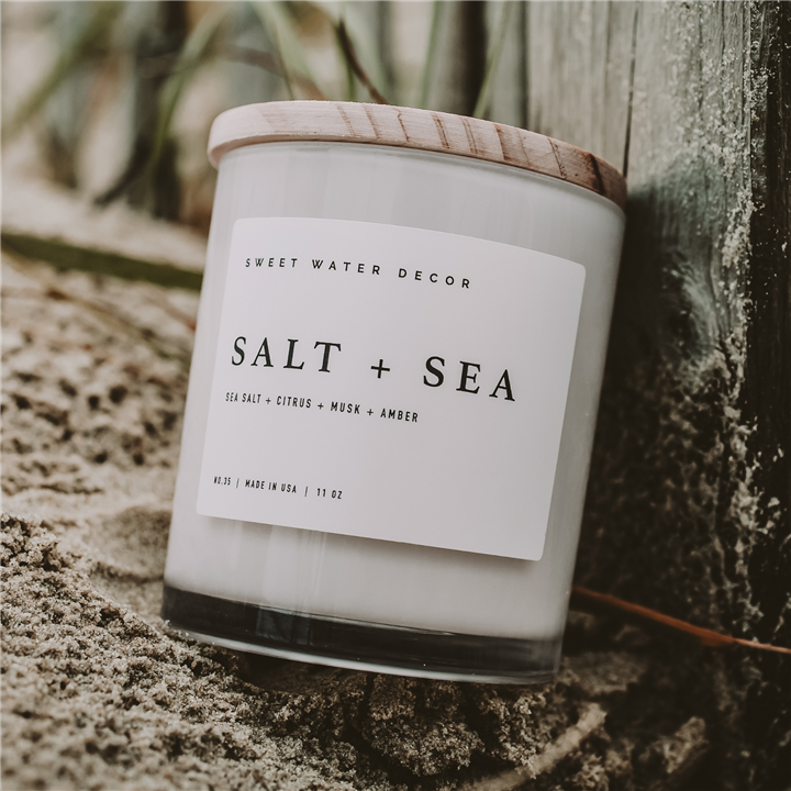 Salt + Sea 11 oz Soy Candle - Sweet Water Decor