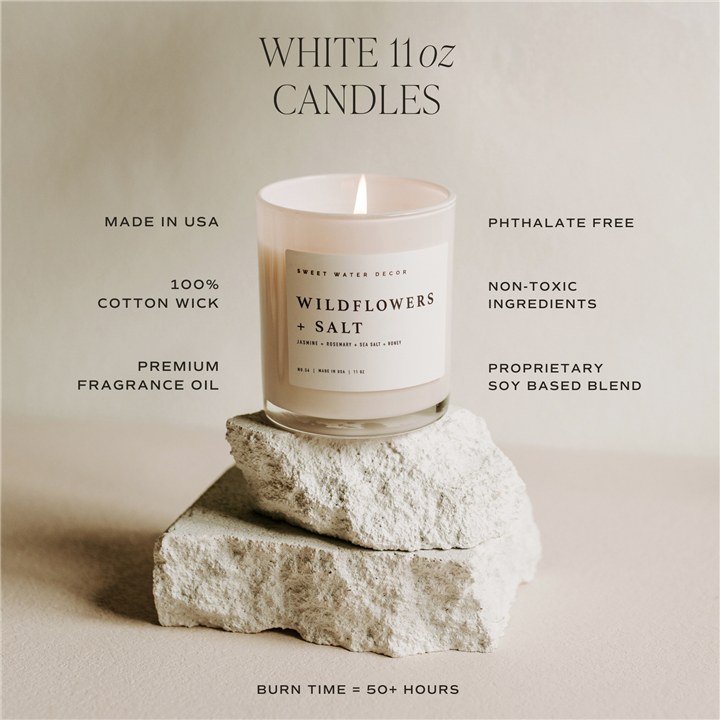 Salt + Sea 11 oz Soy Candle - Sweet Water Decor