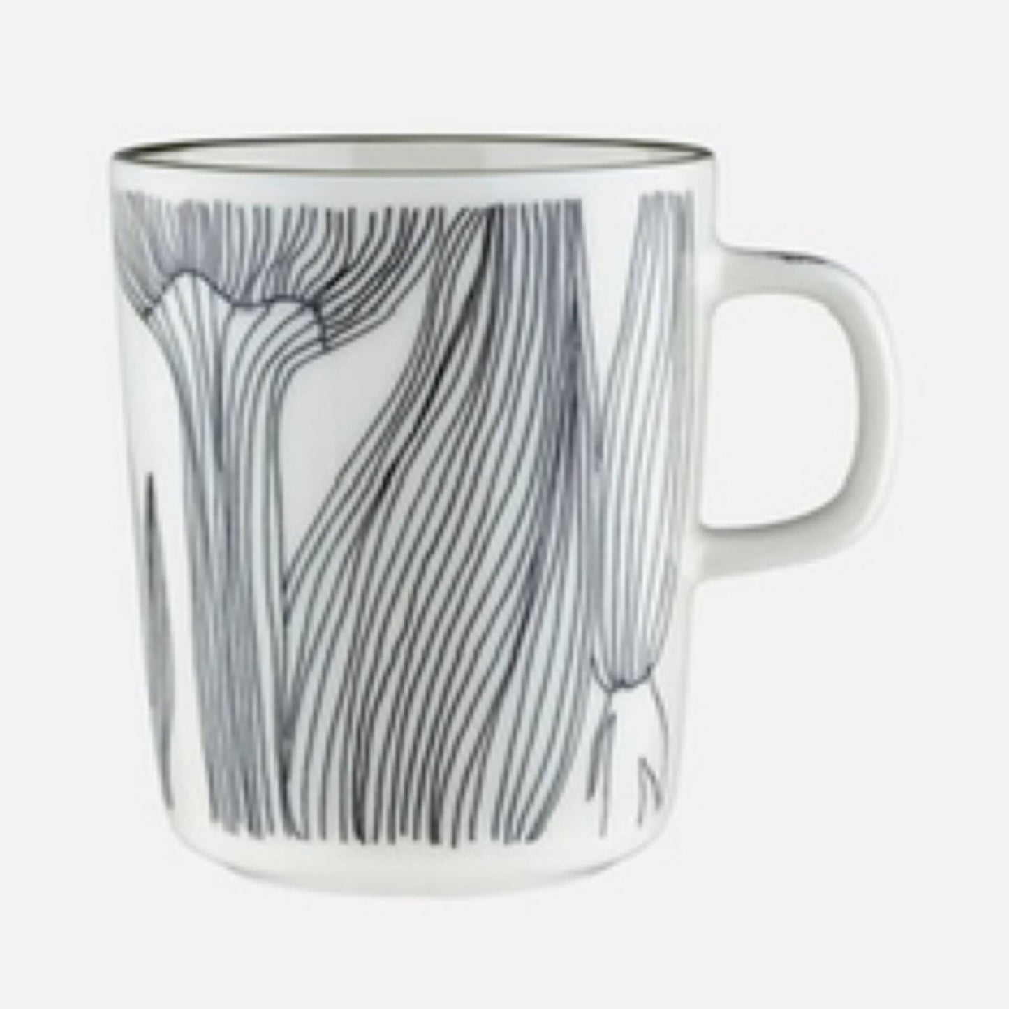07 Marimekko 2.5 DL, OIVA/Kukat Puhkeavat Mug, White, Black, Green - Market 12