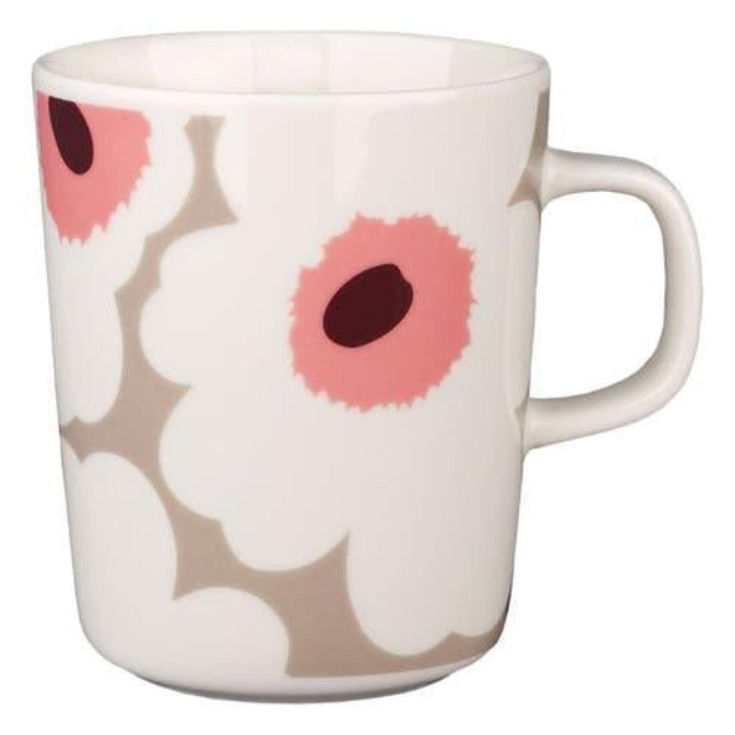 07 Marimekko 2.5 DL, Unikko Mug in White Clay Dark Wine Powder - Market 12