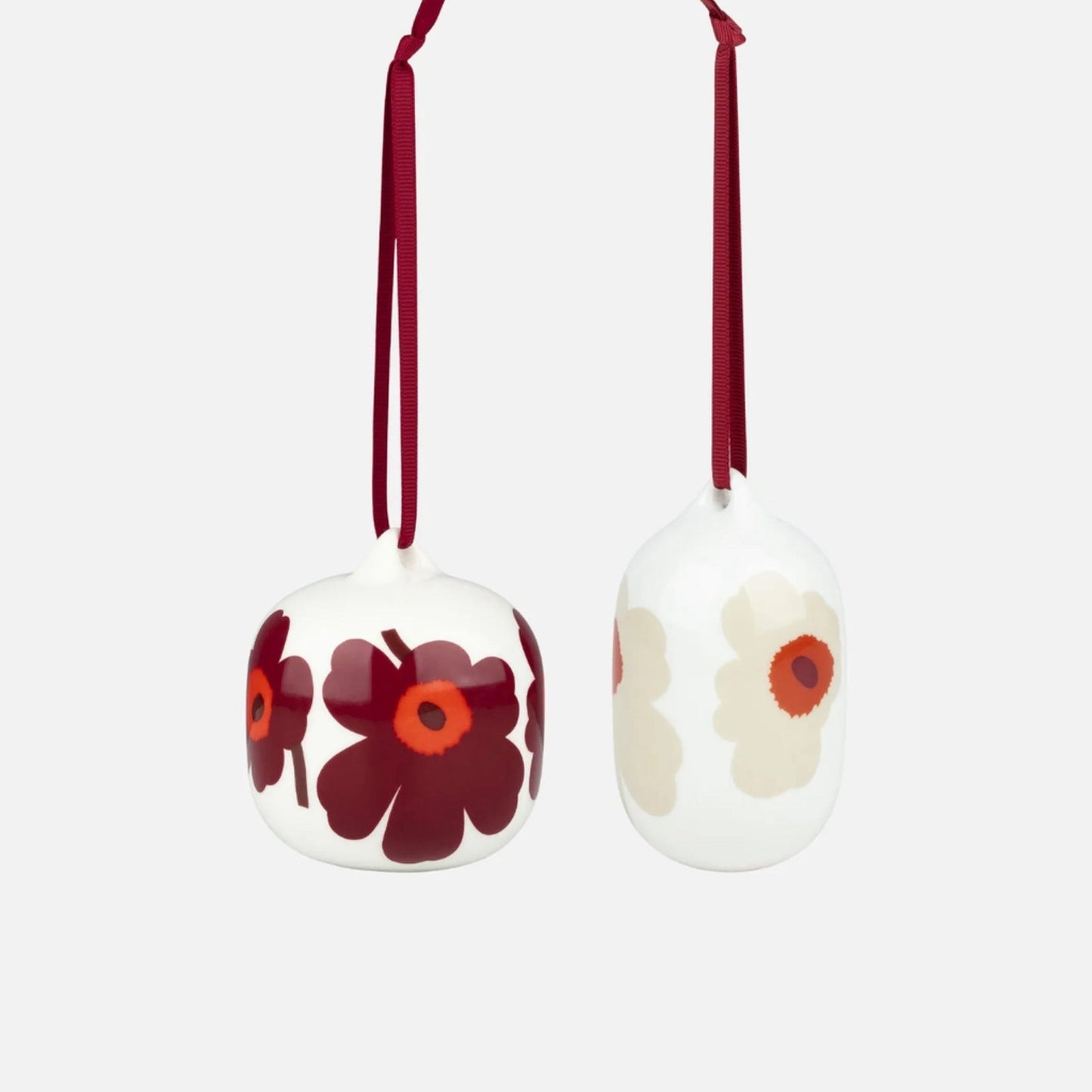 07 W Marimekko Collectible Ornaments, white, red, beige - Market 12