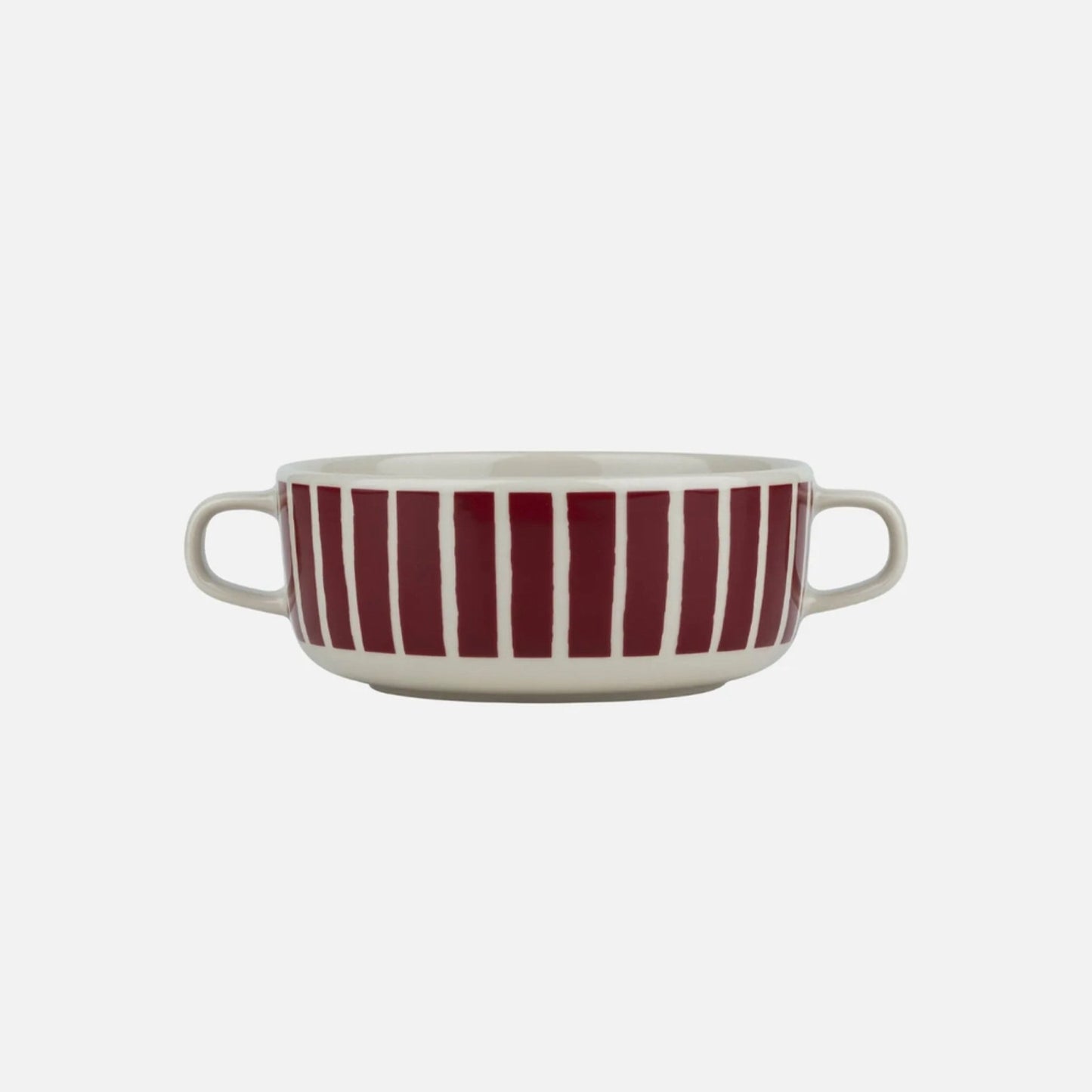 07 W Marimekko Oiva Piccolo Bowl with handles, stoneware, burgundy 500 ml - Market 12