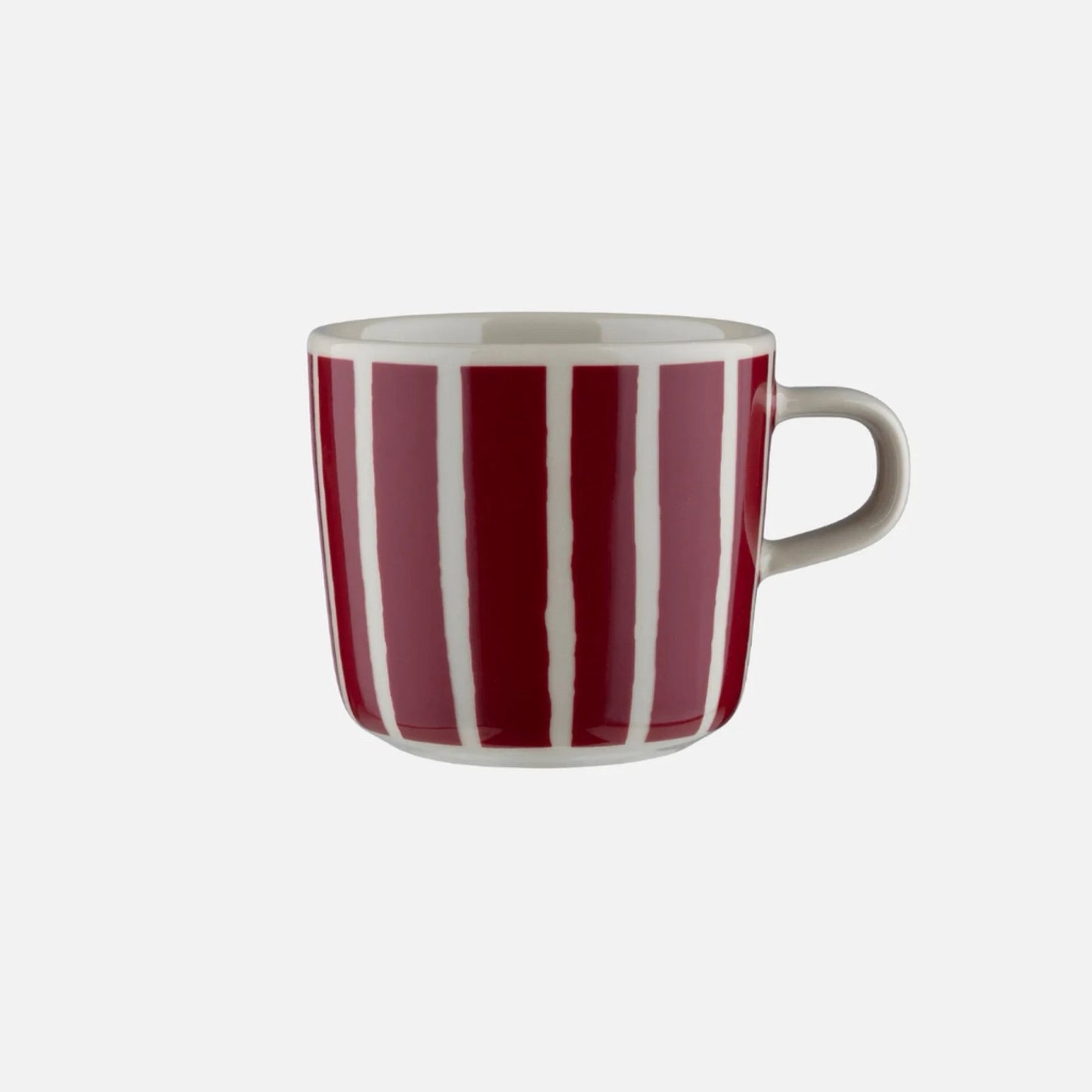 07 W Marimekko Oiva Piccolo Coffee cup 200 ml, stoneware, burgundy - Market 12