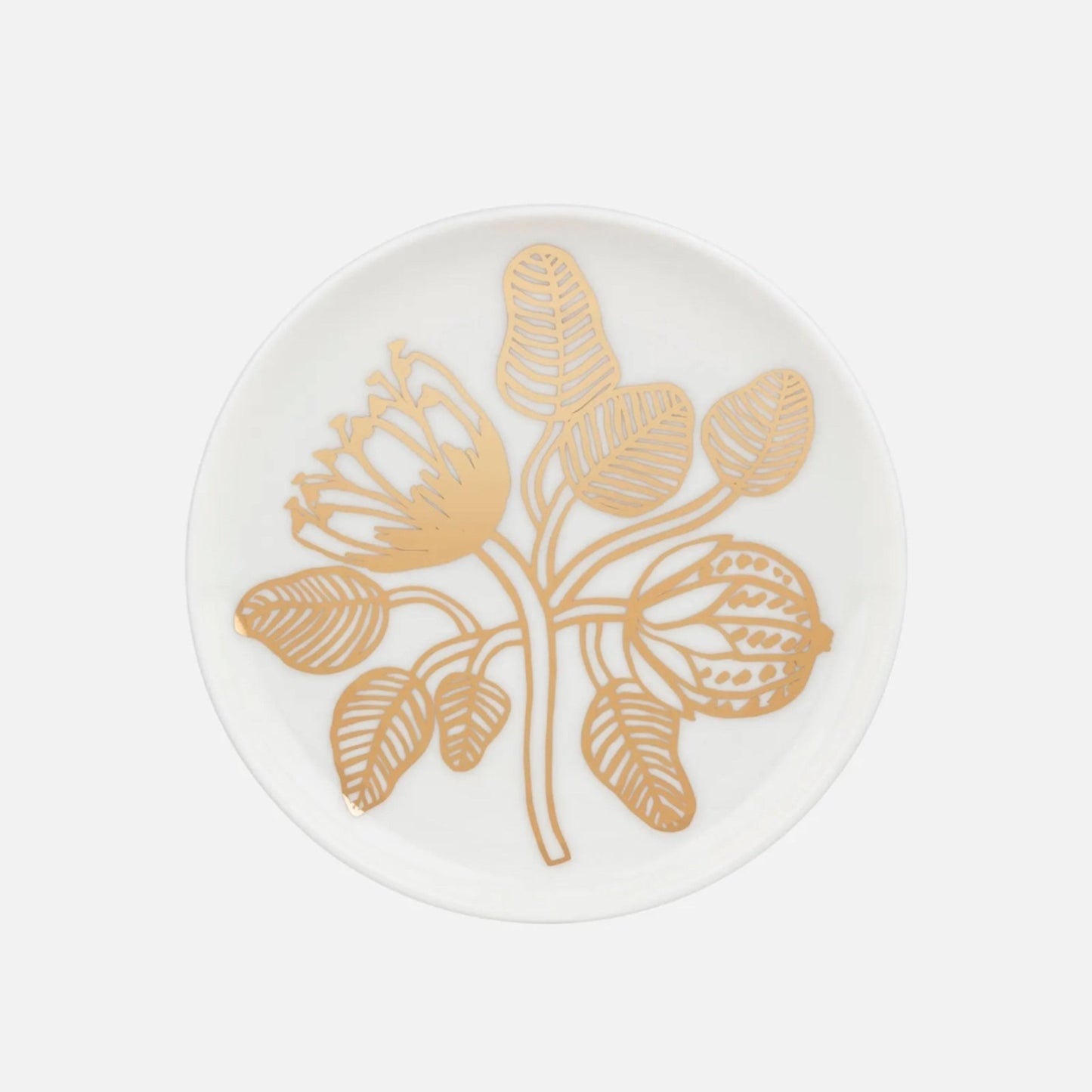07 W Marimekko Oiva Tiara small plate, white, gold - Market 12