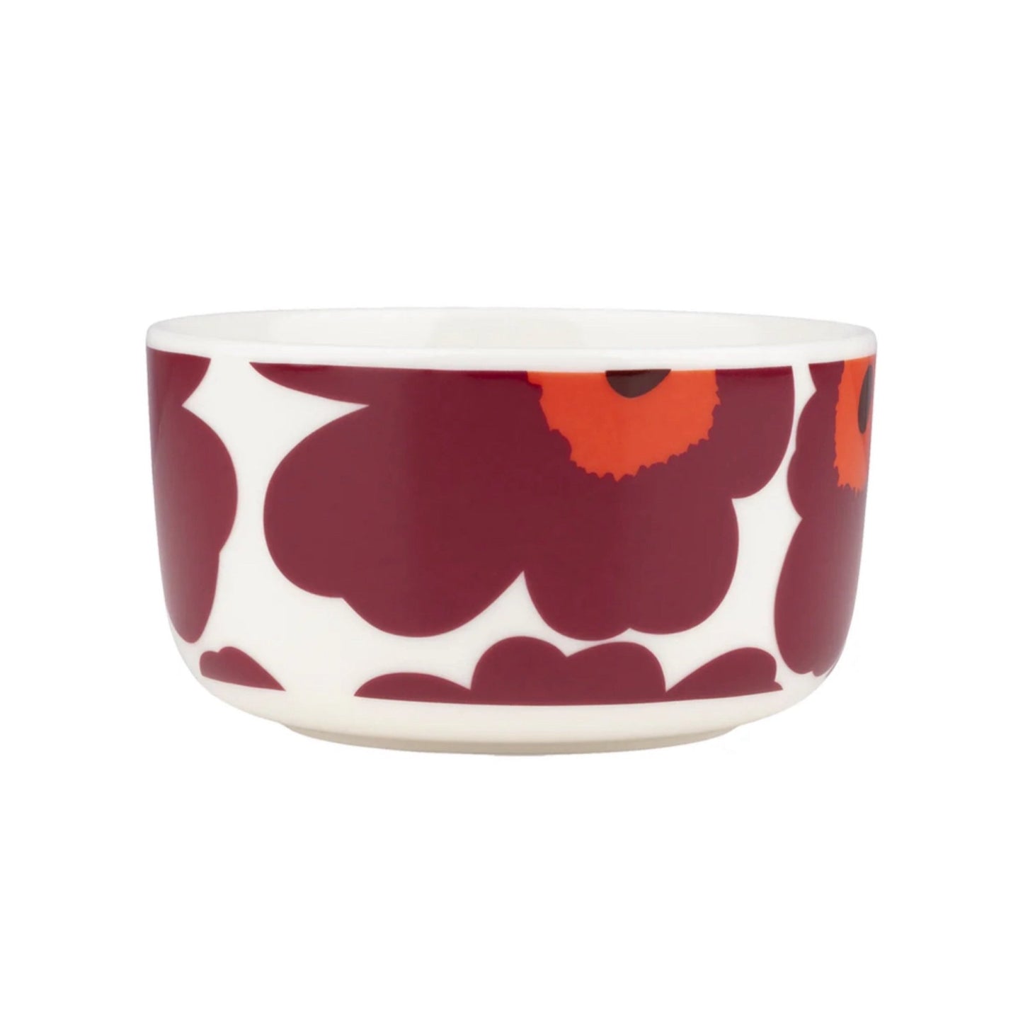 07 W Marimekko Unikko Bowl 500ml Wine Red - Market 12