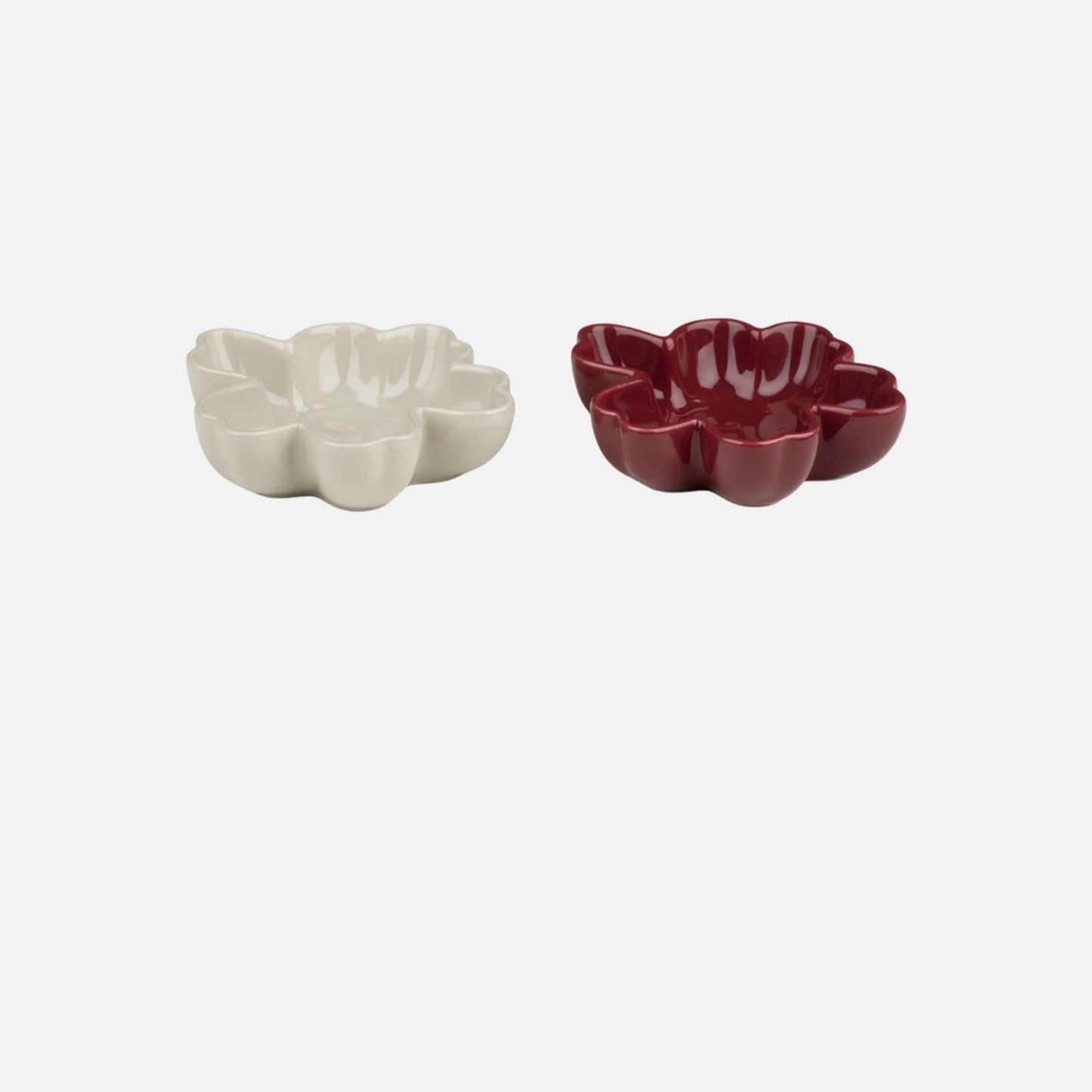 07 W Marimekko Unikko shape bowl 2 pc, 4.3” burgundy, stoneware - Market 12