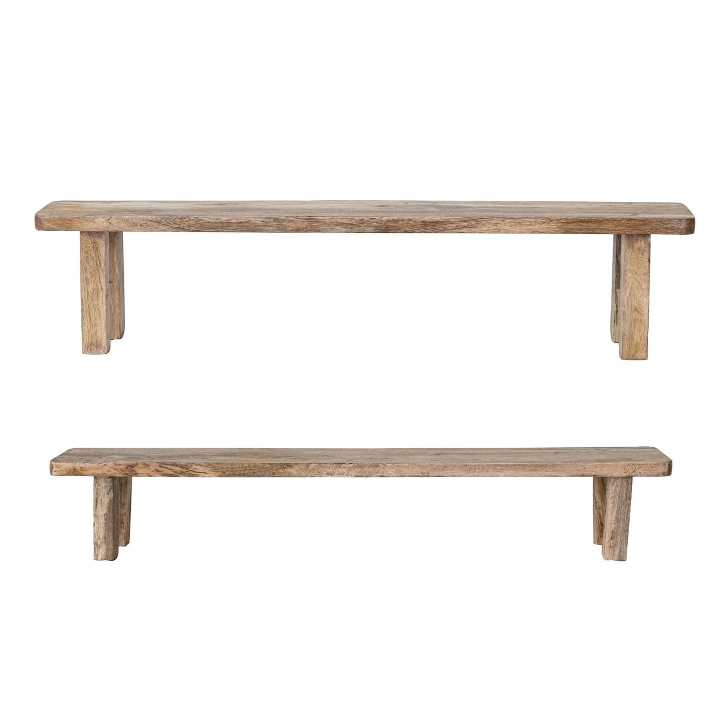 Carved Mango Wood Pedestal Set