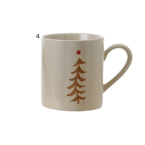 12 oz. Hand - Painted Stoneware Mug, 4 Styles - Market 12