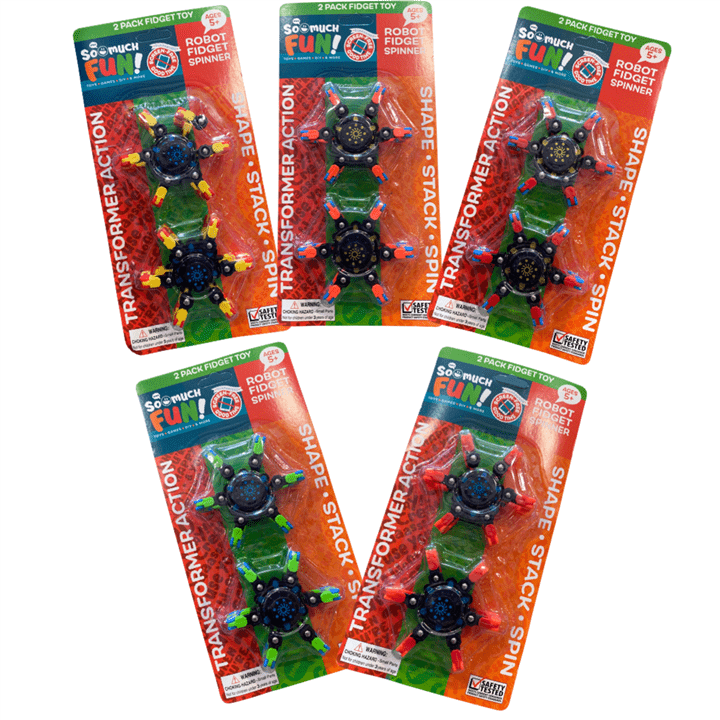 2 pk MICRO ROBOT SPINNER (Random Colors) - Market 12