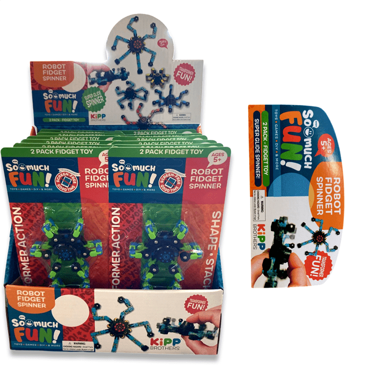 2 pk MICRO ROBOT SPINNER (Random Colors) - Market 12