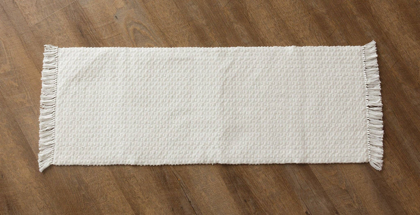 41x15 Woven Cotton Table Runner With Fringe - Market 12