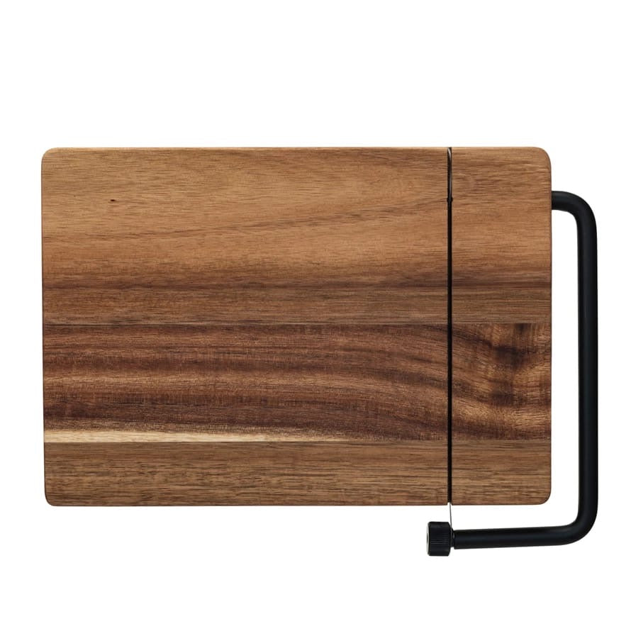 Acacia Wood And Stainless Steel Cheese Slicer