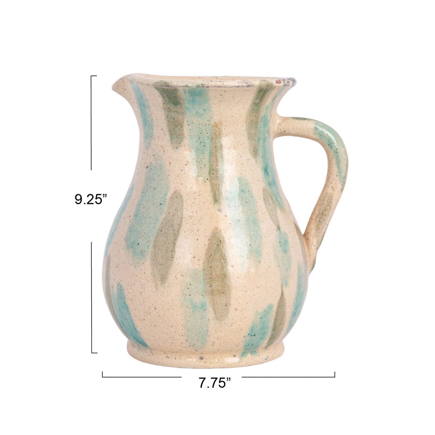 Hand Painted Terracotta Pitcher