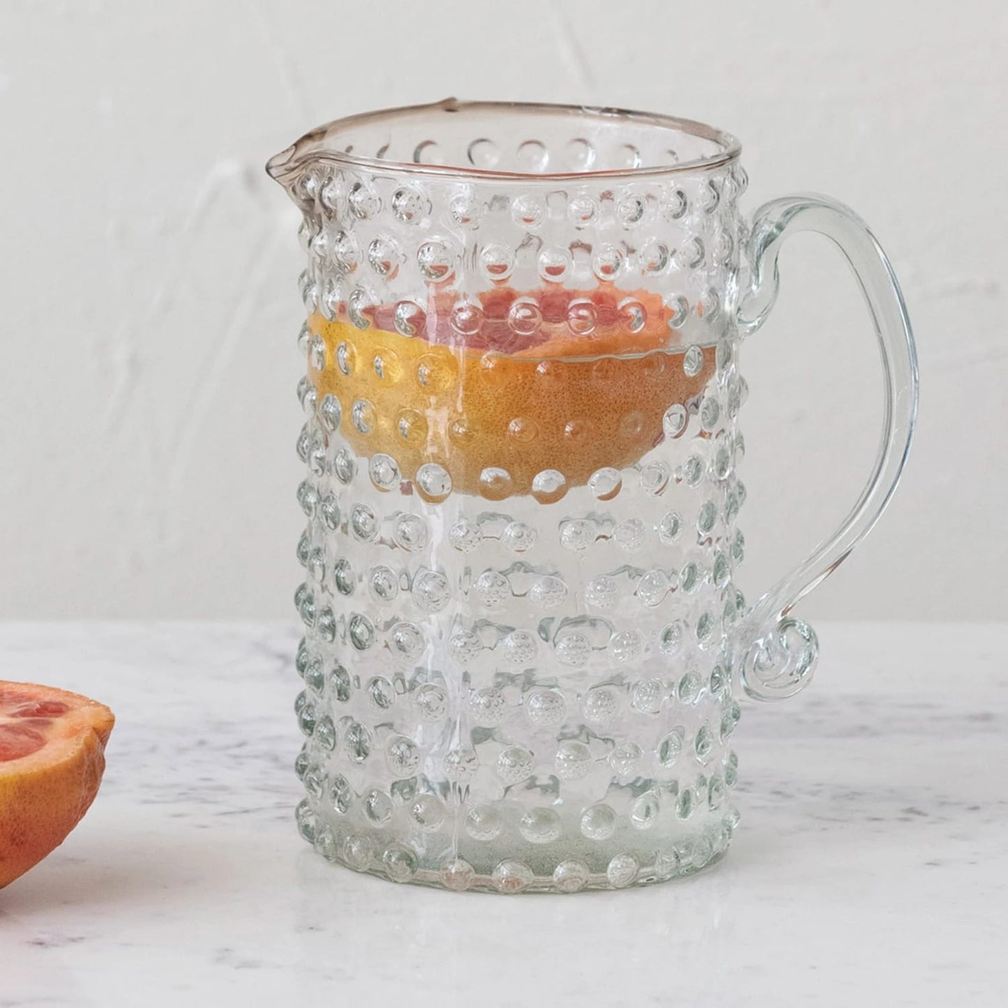 Hand-Blown Glass Pitcher