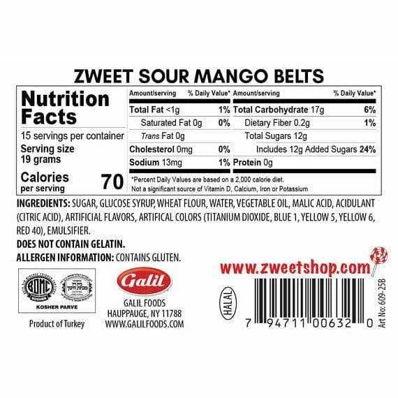 Sour Mango Belts 10 oz