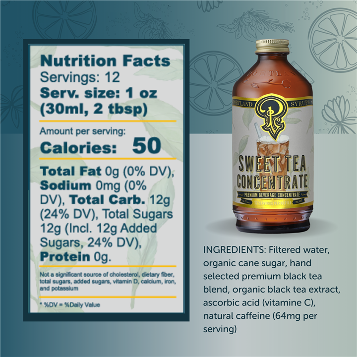 Sweet Iced Tea Concentrate 12oz Beverage Mixer