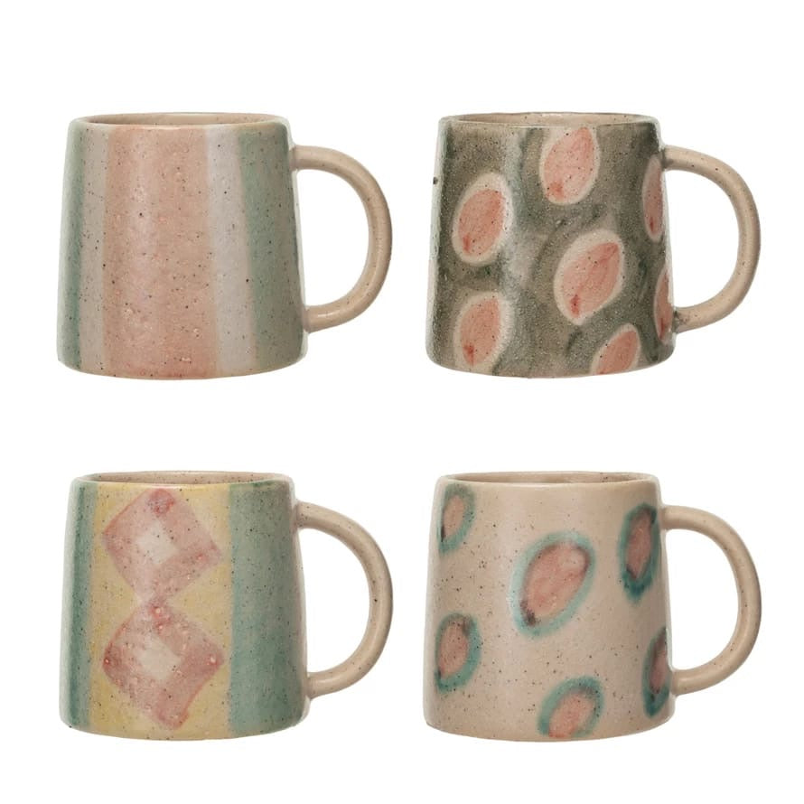 Hand Painted Terracotta Mug
