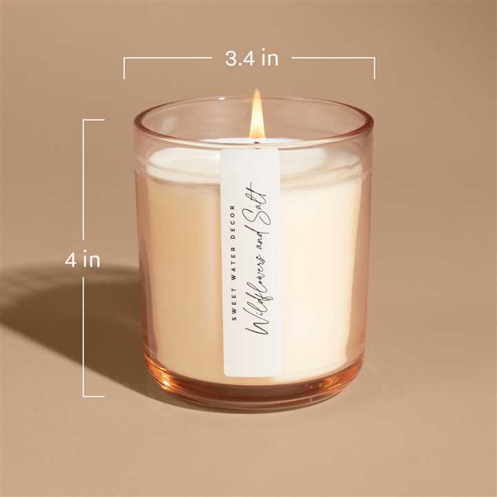 Tinted Glass Stress Relief 12 oz Candle - Home Decor and Gifts