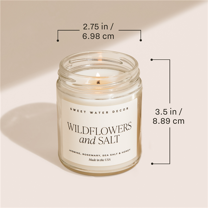 Coastal Lemon 9 oz Soy Candle - Sweet Water Decor