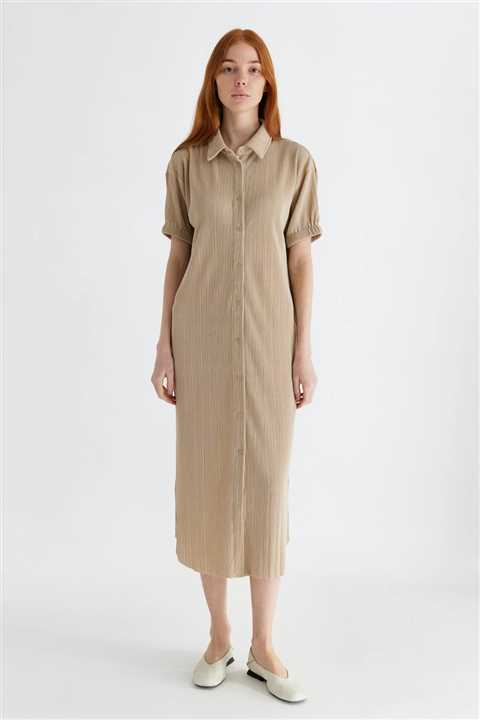 The Luke Dress: BEIGE