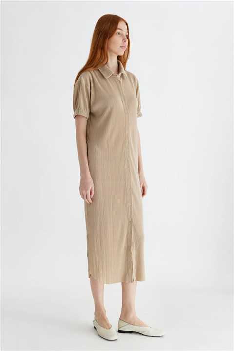 The Luke Dress: BEIGE