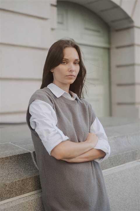 Knit Sweater Dress: GREY