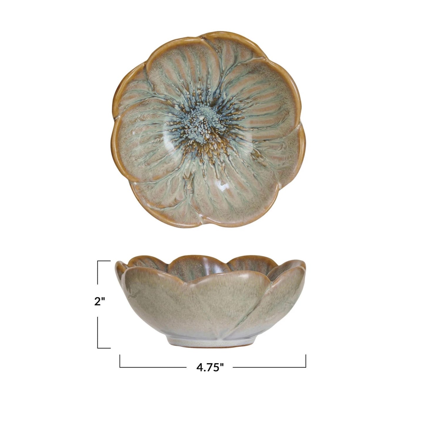 Stoneware Flower Bowl