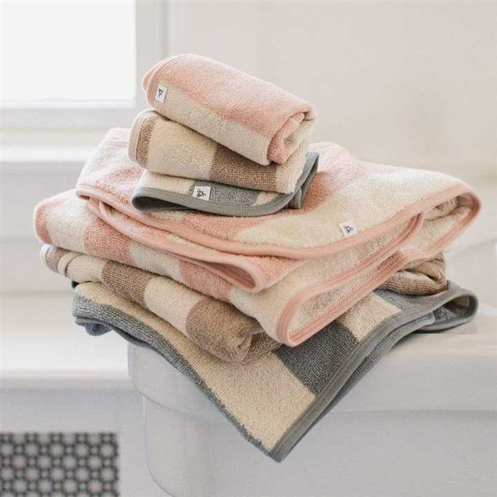 Stripe Woven Terry Towel & Washcloth One Size