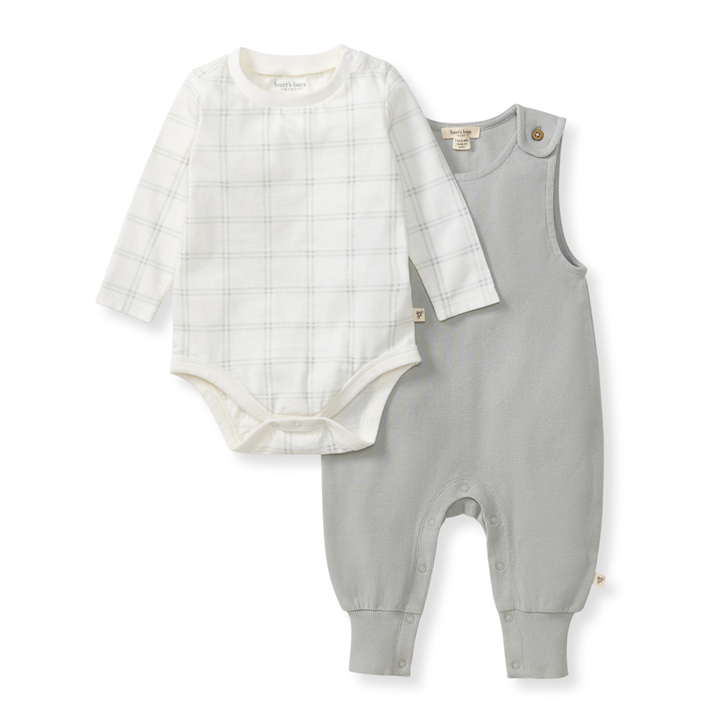 Plaid Infant Boy Jumpsuit & Bodysuit Set: Hazy