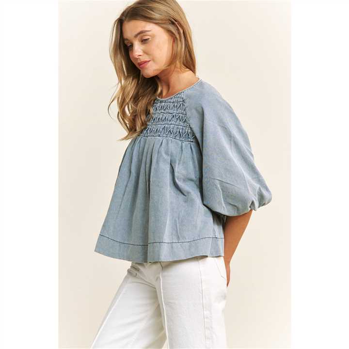 Denim Blue Top