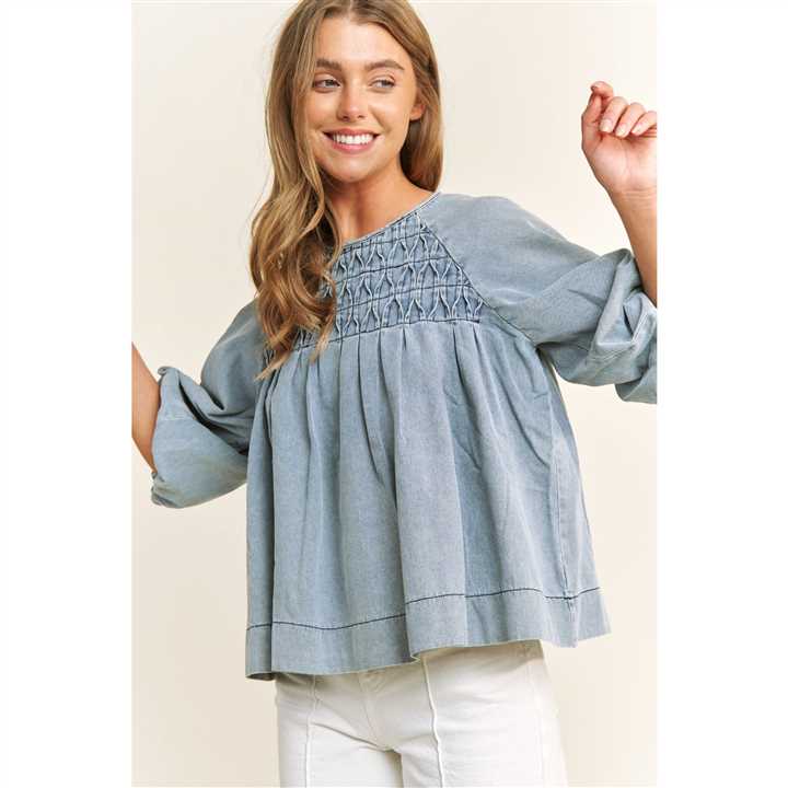 Denim Blue Top