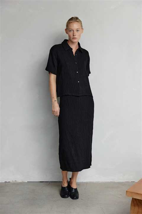 Textured Button-Down Top