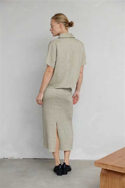 Textured Button-Down Top
