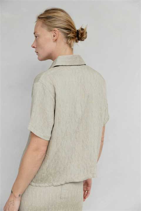 Textured Button-Down Top
