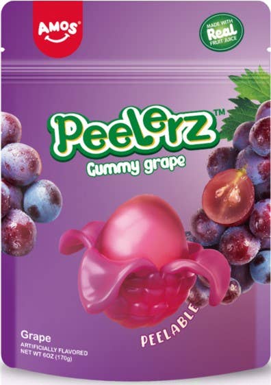Amos Peelerz Gummy Grape, 6oz Bag - Market 12