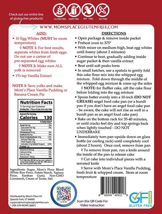 Angel Food Cake or Trifle Dish Mix GF - Market 12