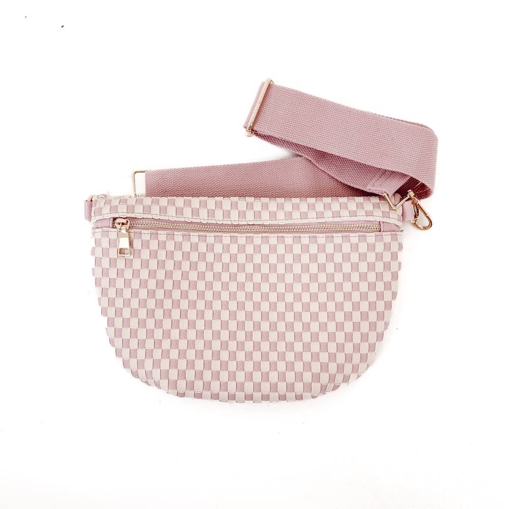 Checkered Black Westlyn Woven Bum Bag - Market 12