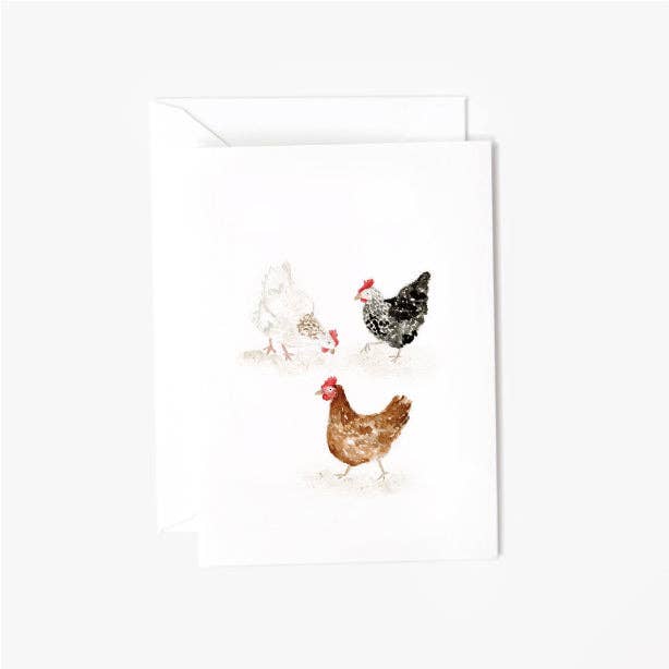 Chickens mini notecard - Market 12