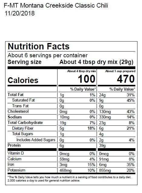Classic Chili Mix GF - Market 12