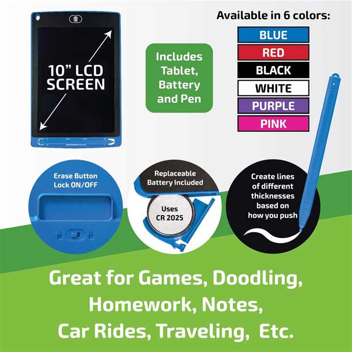 Gadget Gear Reusable LCD Drawing Tablet(Random Pick) - Market 12