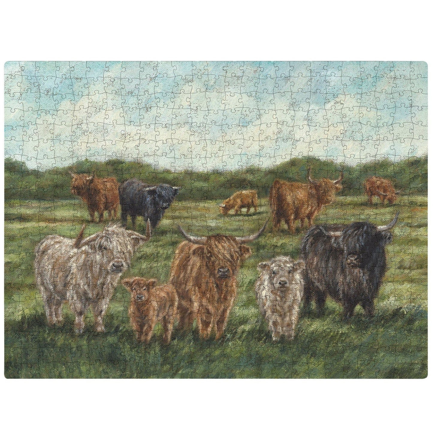 Highland Cows Puzzle - Market 12