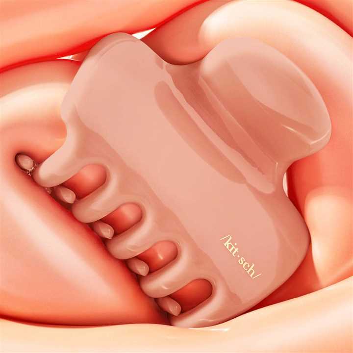 Kitsch Recycled Plastic Puffy Cloud Clip 1pc - Rosewood - Market 12