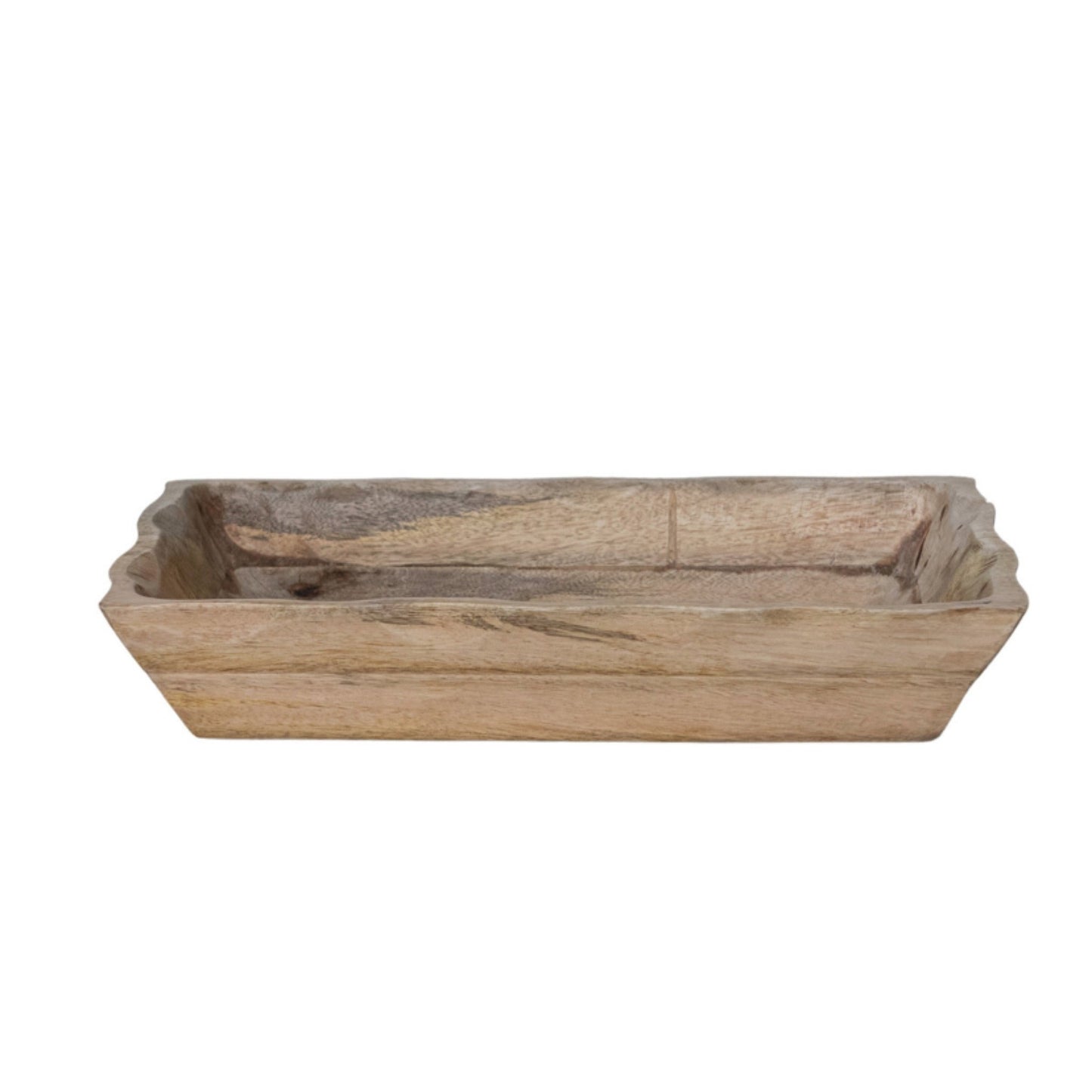 Mango Wood Tray w/ Scalloped Edge, Natural - Market 12