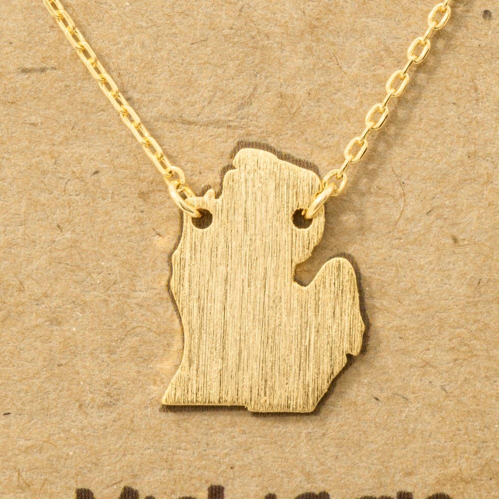 Michigan State Pendant Necklace: S - Market 12