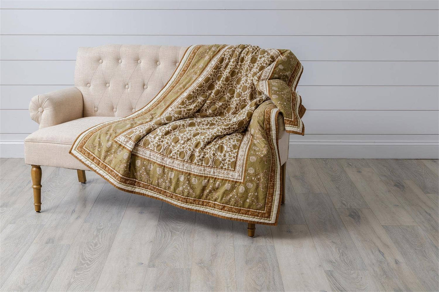 Quilt 50x60 - Rust Block Print