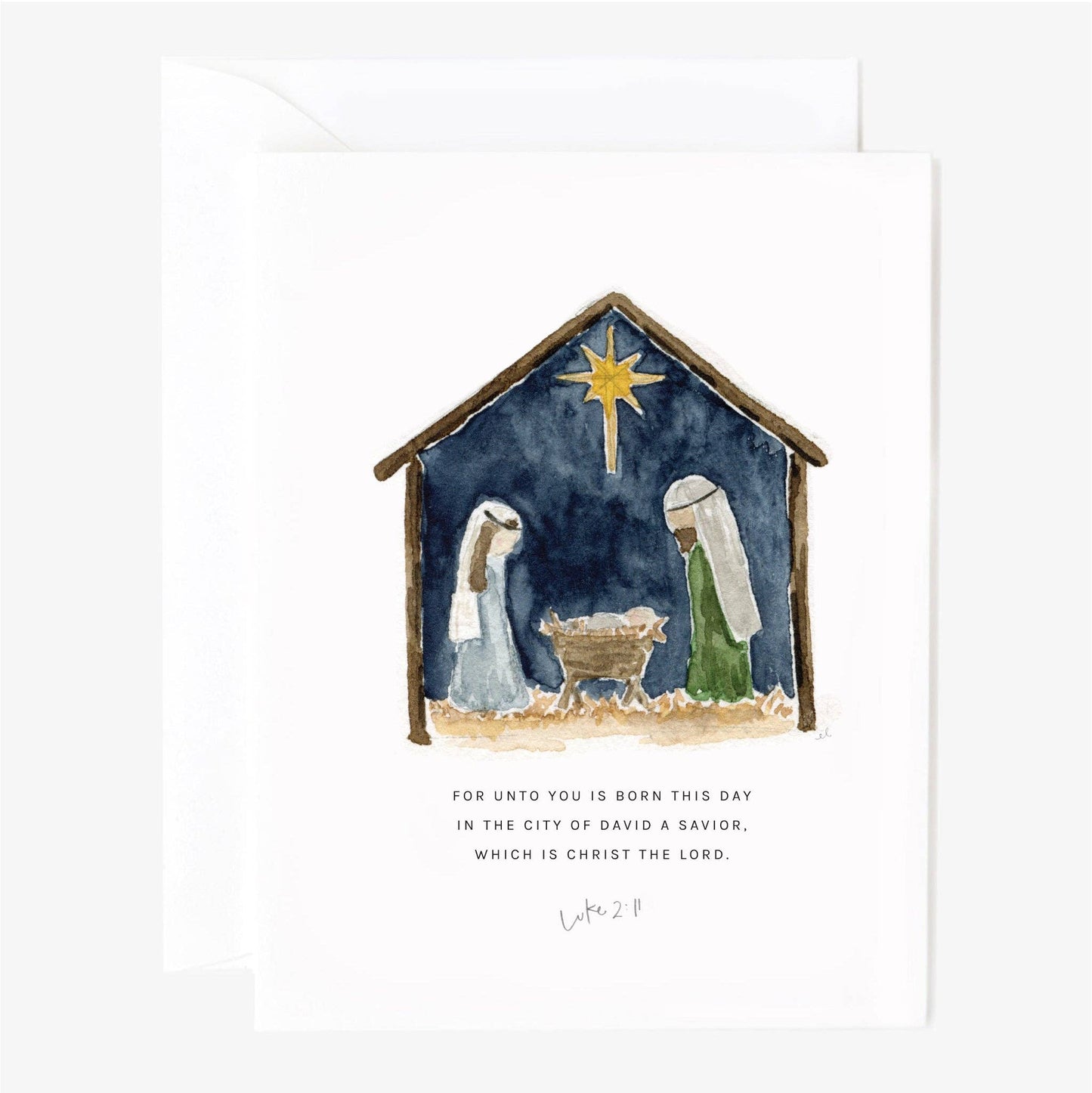 Nativity notecards: Single card