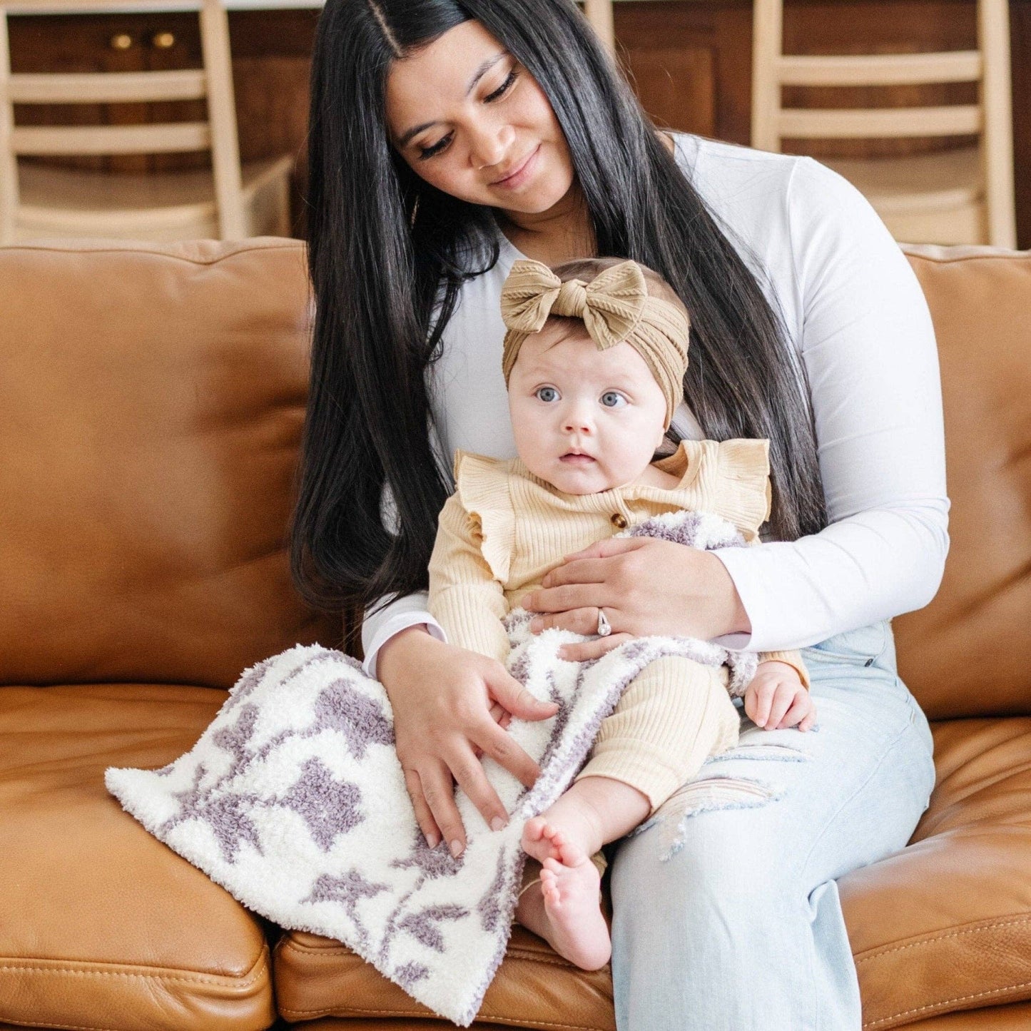 Pansy Double - Layer Bamboni® Mini Blanket - Market 12