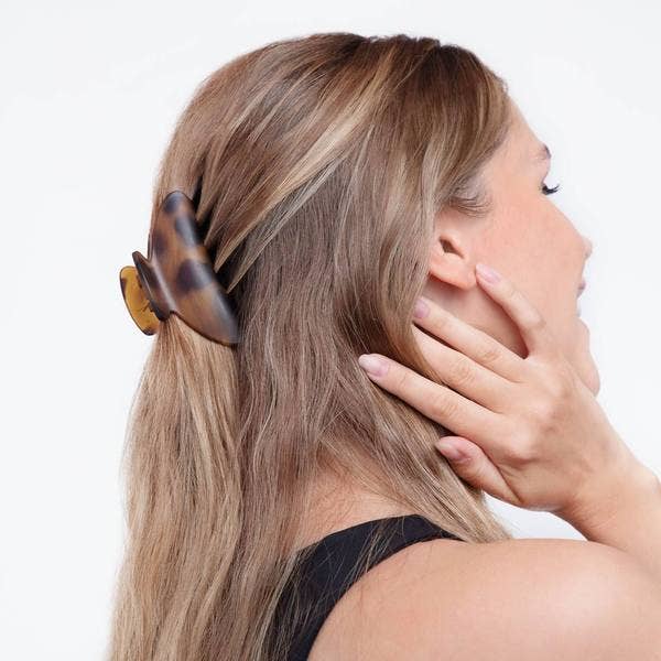 Recycled Plastic Medium Claw Clips 2pc - Black & Tort - Market 12